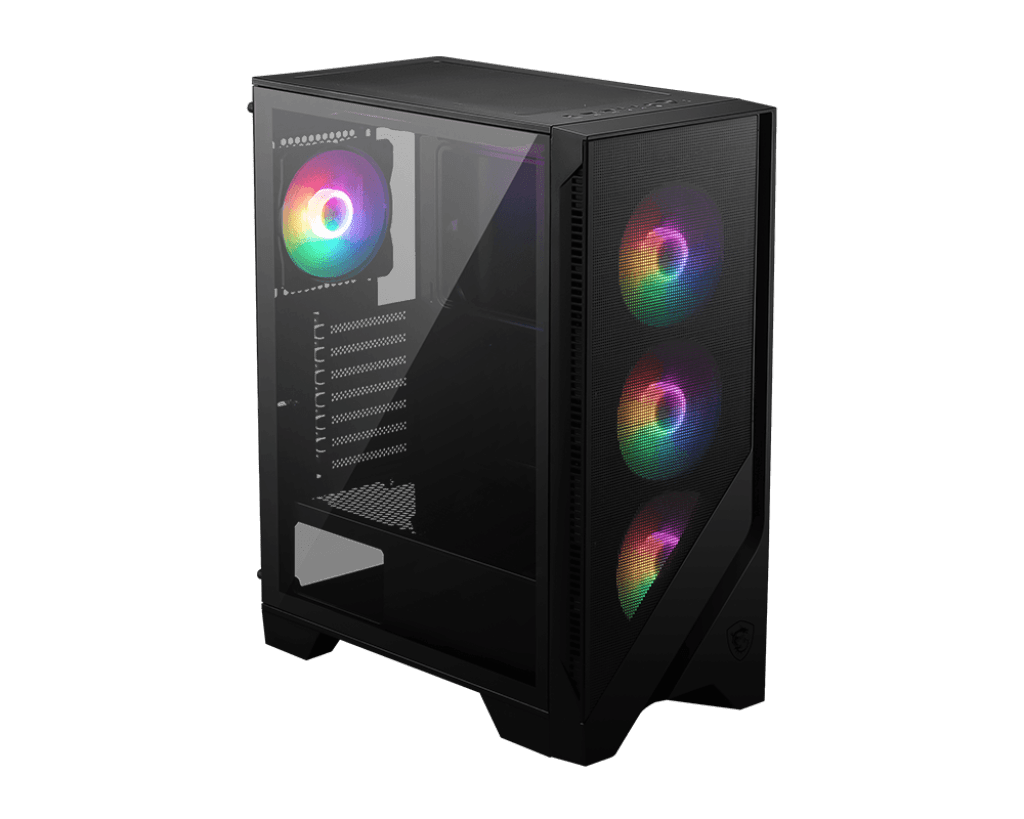 MSI MAG Forge 120A Airflow 6x RGB Fans Mid - Tower Case - Black - IT Warehouse