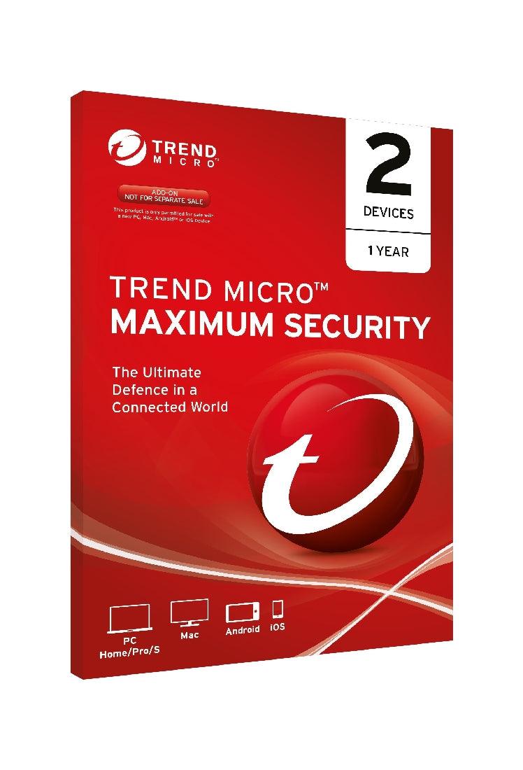 Trend Micro Maximum Security 2 Device 1 Year - IT Warehouse
