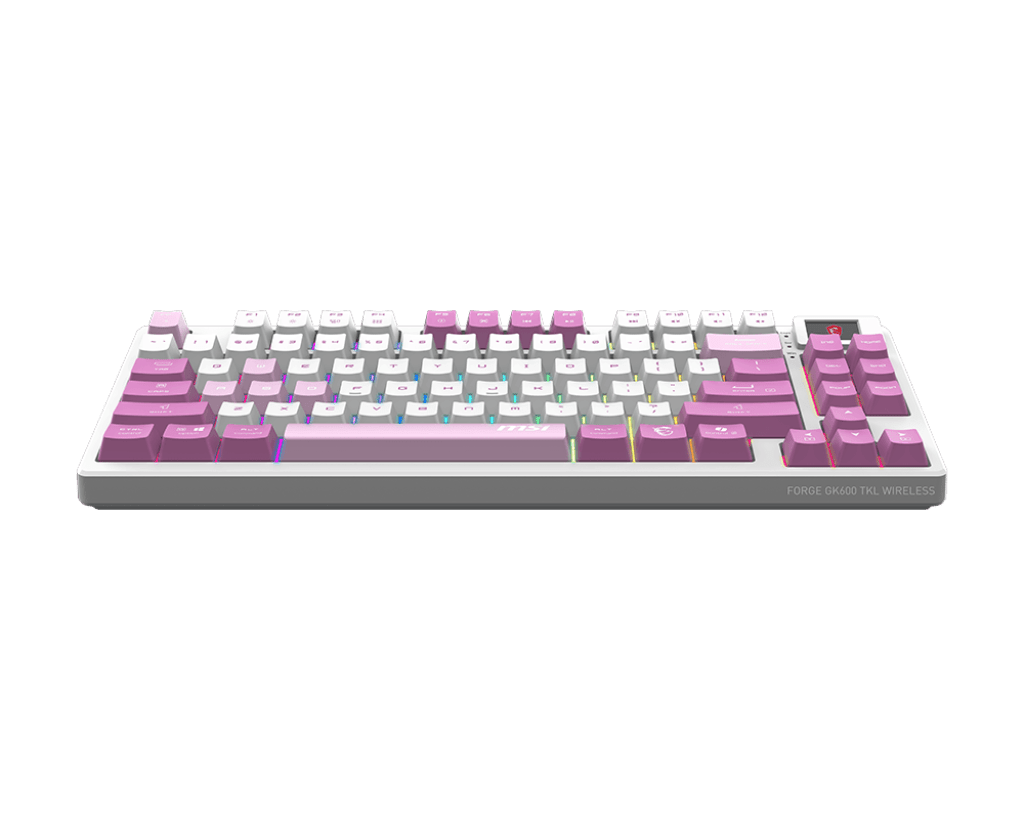 MSI Forge GK600 TKL Wireless RGB Linear Switch Gaming Keyboard - Violet - IT Warehouse
