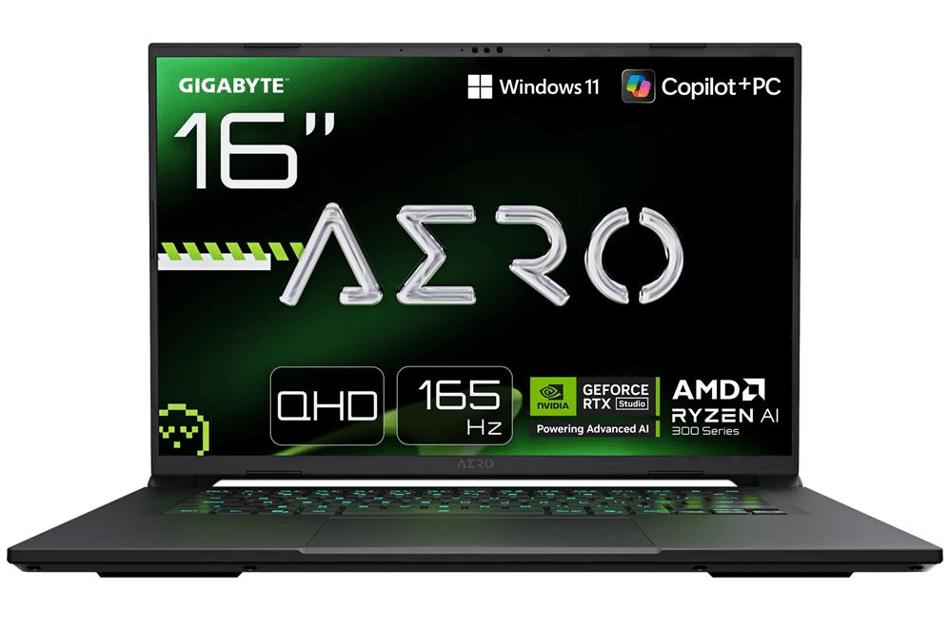 Gigabyte Aero X16 1WH 16in WQXGA Ryzen AI 7 16GB*1 RAM 1TB RTX 5070 Copilot+ Laptop - Lunar White - IT Warehouse