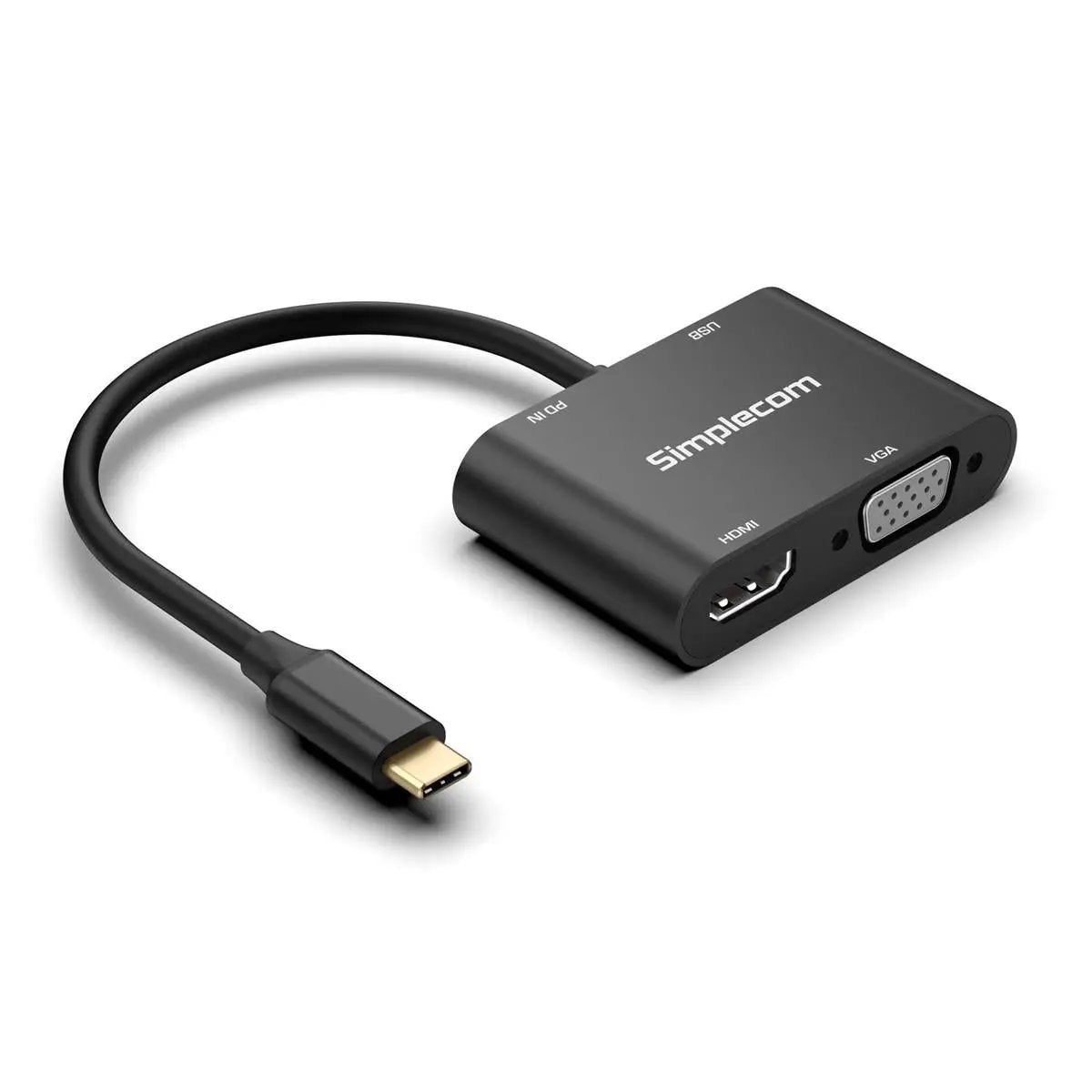 Simplecom DA440 4-in-1 USB-C Multiport Adapter with Power Delivery USB 3.0 VGA HDMI by Simplecom