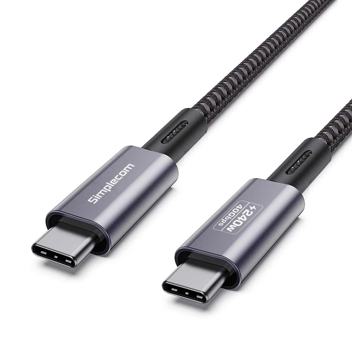 Simplecom CA612 USB-C to USB-C Cable USB4 40Gbps 5A 240W PD3.1 8K@60Hz 1.2M by Simplecom