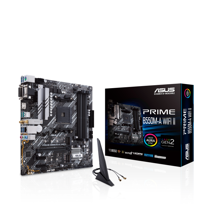 Asus Prime B550M-A WIFI II AM4 mATX Motherboard by Asus
