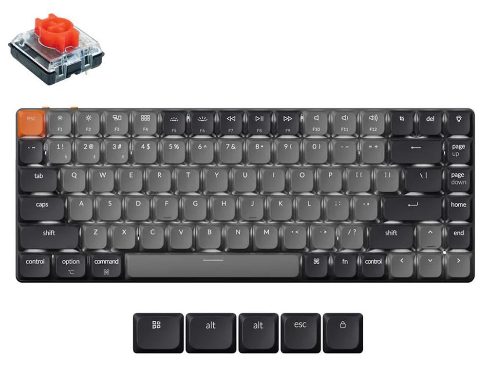 Keychron K3v3 QMK Wireless Low - Profile Backlit Red Switch Mechanical White Keyboard - IT Warehouse