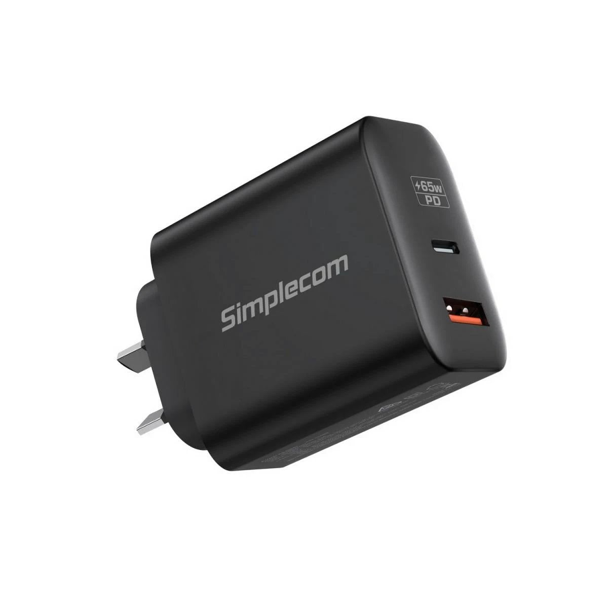 Simplecom CU265 Dual Port PD 65W Fast Wall Charger by Simplecom