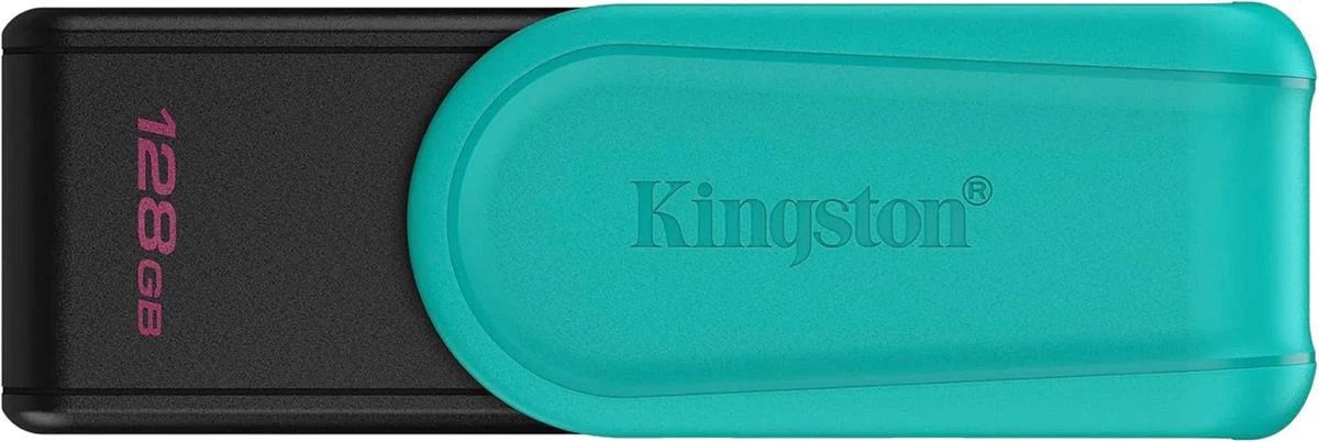 Kingston DataTraveler Exodia S USB Stick - 128GB - USB 3.2 Gen 1 - USB Type A - Black/Turquoise by Kingston