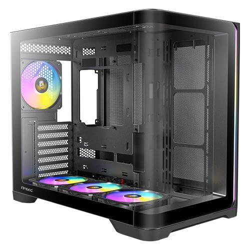 Antec C5 Curve ARGB ATX mATX, Dual Chamber, 4x Perfromance PWM ARGB fans, 4mm TG, USB Type - C 3.2 Gen 2 x 1, Mid Tower Black Case - IT Warehouse