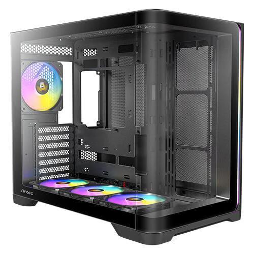 Antec C5 Curve ARGB ATX mATX, Dual Chamber, 4x Perfromance PWM ARGB fans, 4mm TG, USB Type-C 3.2 Gen 2 x 1, Mid Tower Black Case by Antec