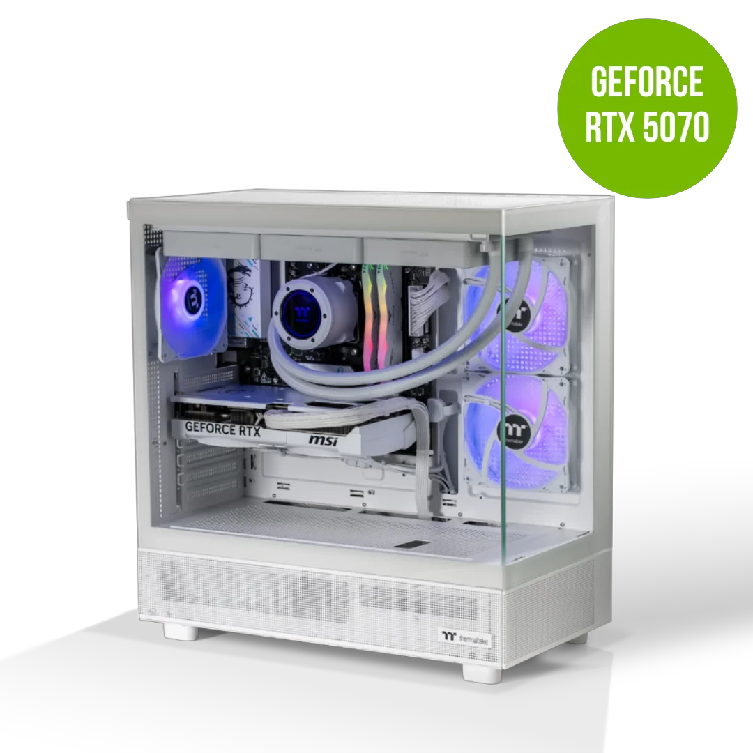 Thermaltake Horizon Pro V2 Intel i5 14600KF RTX 5070 2TB SSD 32GB RAM W11H Gaming Desktop PC - Snow Edition by Thermaltake