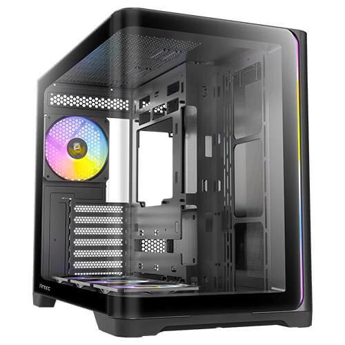 Antec C5 Curve ARGB ATX mATX, Dual Chamber, 4x Perfromance PWM ARGB fans, 4mm TG, USB Type-C 3.2 Gen 2 x 1, Mid Tower Black Case by Antec