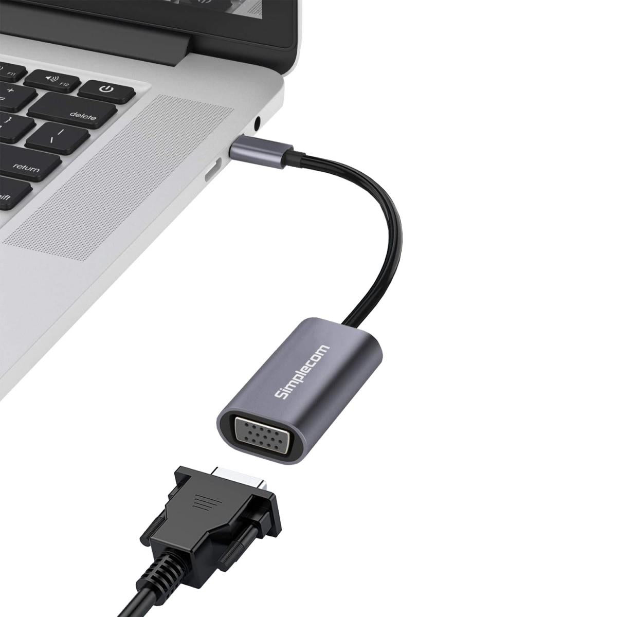 Simplecom DA104 USB - C to VGA Adapter Full HD 1080p - IT Warehouse