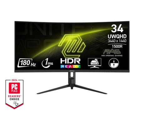 MSI MAG 342CQR E2 34inch 180Hz UWQHD VA Curved Gaming Monitor - Electronics > Video > Computer Monitors from MSI
