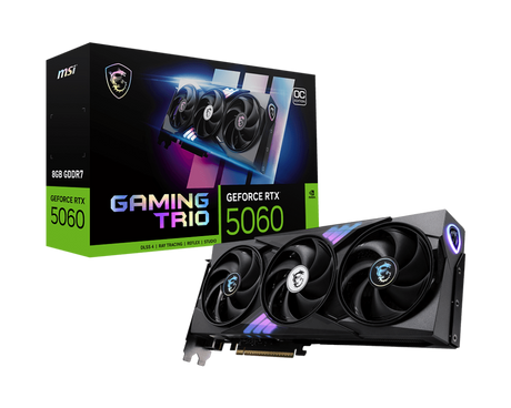 MSI GeForce RTX 5060 8G Gaming TRIO OC Graphics Card - Electronics > Electronics Accessories > Computer Components > I/O Cards & Adapters > Video Cards & Adapters from MSI