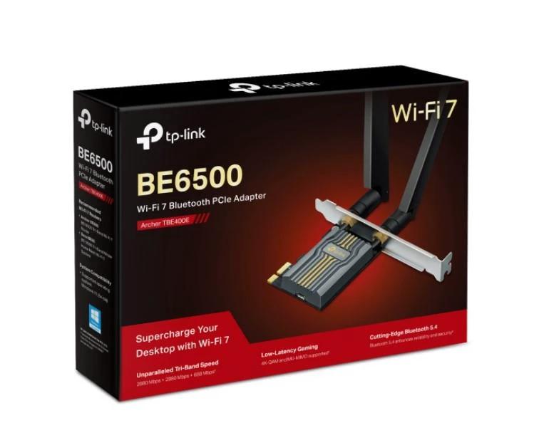 TP-Link Archer TBE400E BE6500 Wi-Fi 7 Bluetooth 5.4 PCIe Adapter by TP Link