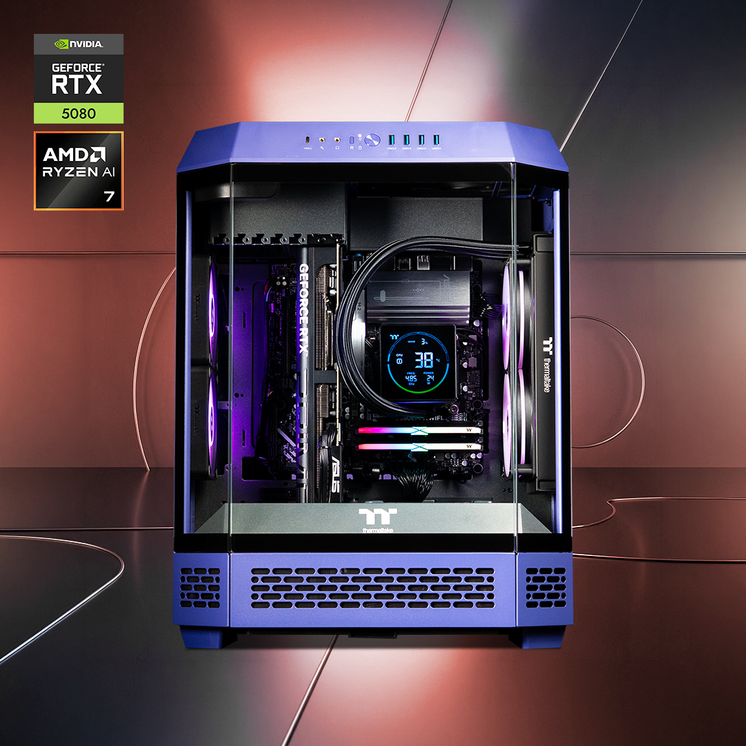 Thermaltake Citadel 600 Xtreme Desktop PC AMD Ryzen 7 7800X3D 32GB RAM RTX 5080 W11H - Tower 600 Future Dusk