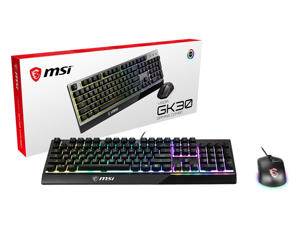 MSI Vigor GK30 RGB Gaming Keyboard and Mouse Black by MSI