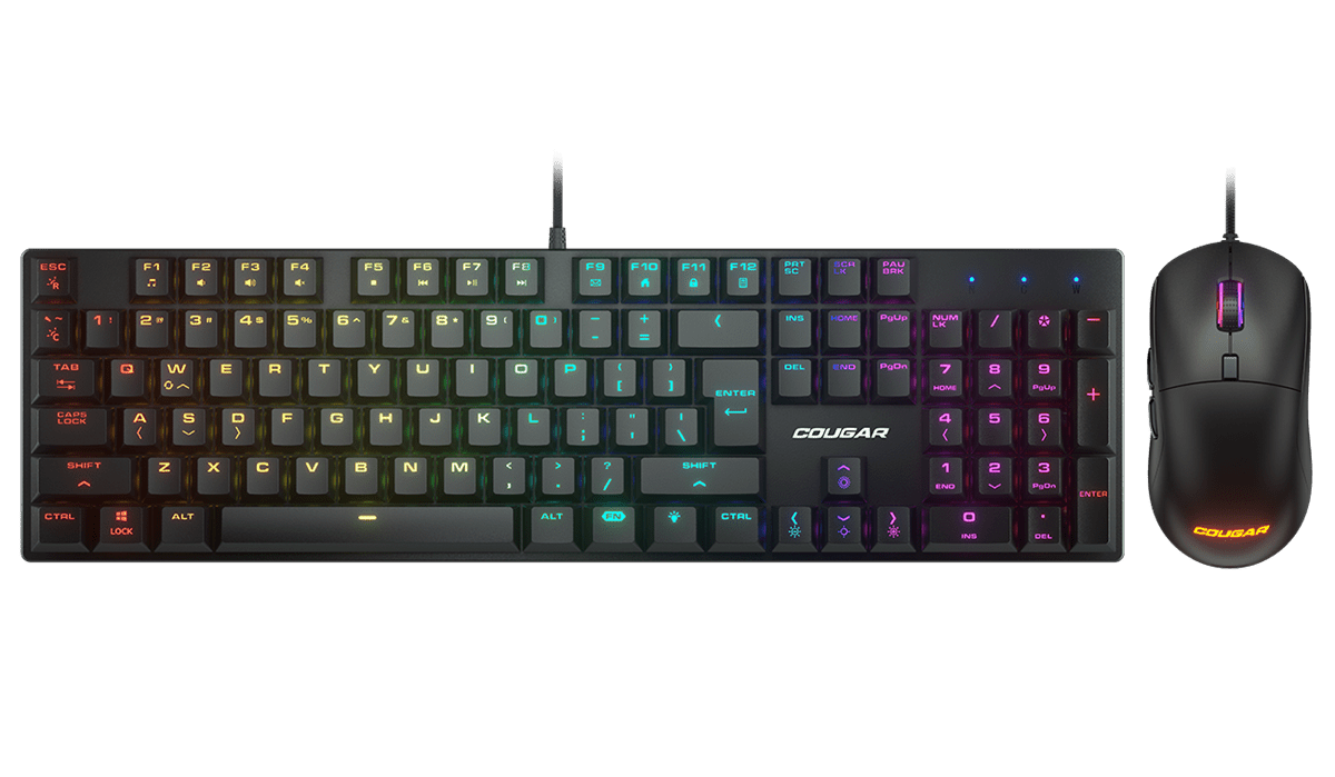 Cougar Combat Desktop Gaming Combo Mechanical Keyboard and Mouse - IT Warehouse