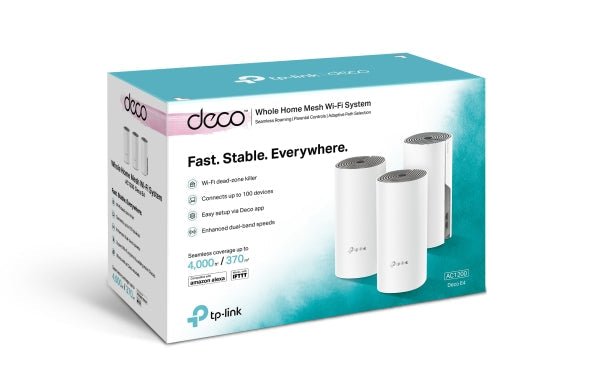 TP - Link Deco E4 AC1200 Whole Home Mesh Wi - Fi Router System - 3 Pack - IT Warehouse