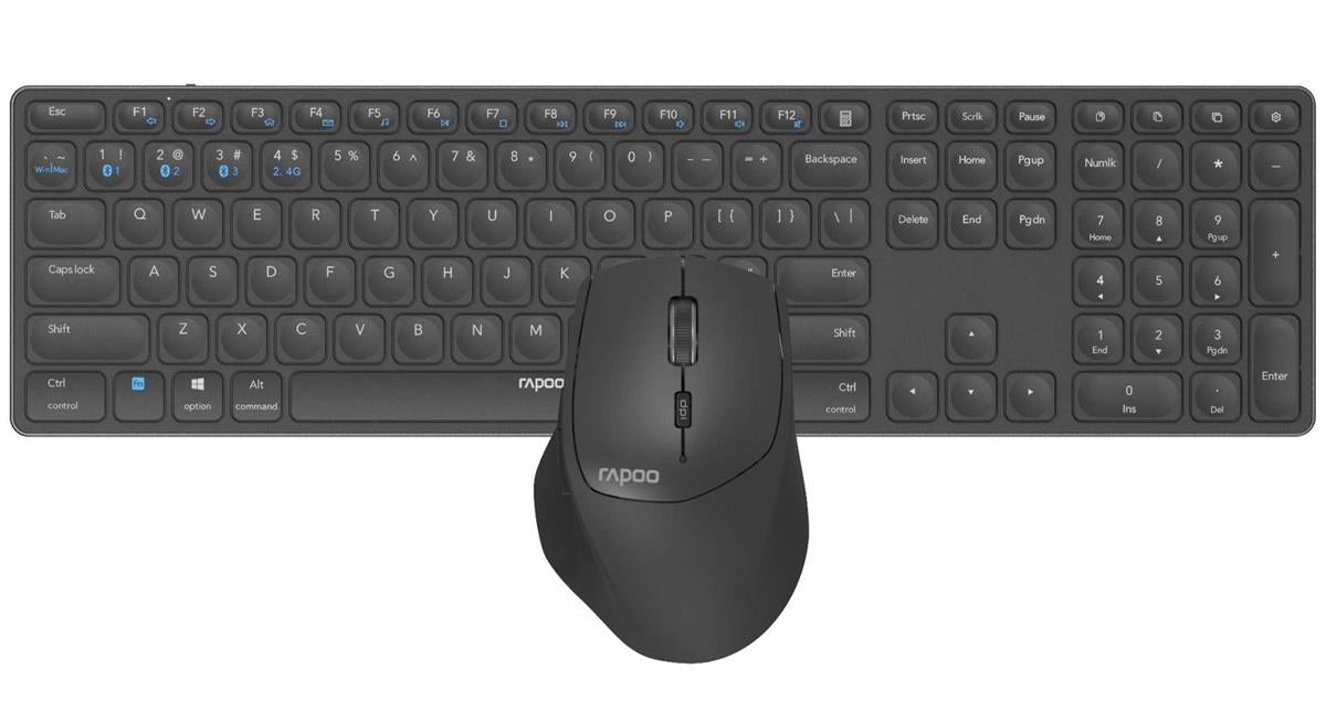 RAPOO 9800M Multi-mode Wireless Combo Keyboard+Mouse