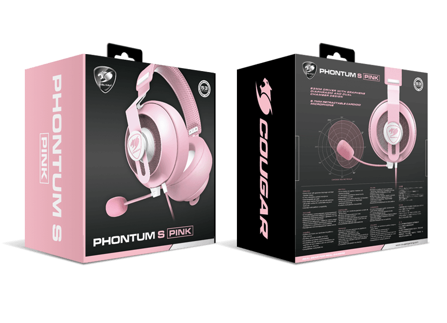 Cougar Phontum S Pink Gaming Headset - IT Warehouse