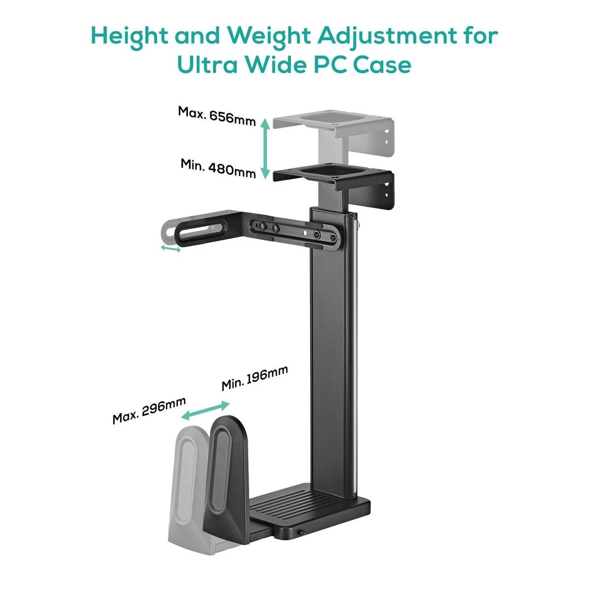 MBeat activiva Ultra-Wide Adjustable Wall & Under-Desk PC Mount by mbeat