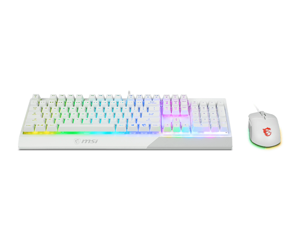 MSI Vigor GK30 RGB Gaming Keyboard and Mouse White by MSI