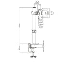 Brateck Single Screen Economical Articulating Steel Monitor Arm Fit Most 13"-32" LCD monitors by Brateck