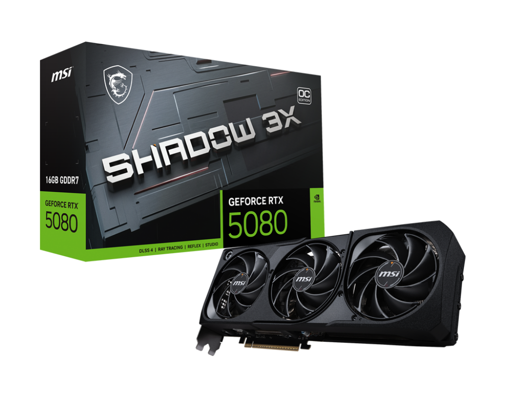 MSI GeForce RTX 5080 16G SHADOW 3X OC Graphics Card