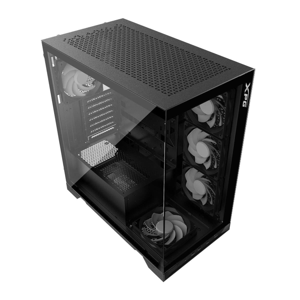 INVADER X BTF Mid-Tower PC Chassis - 5x RGB 120mm Fans - Black