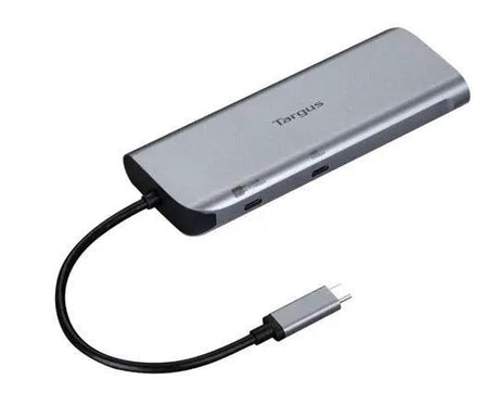 Targus Dual Video Mobile Dock with 140W EPR Pass-Thru USB-C 3.2 Ethernet 2xHDMI 2x USB-A 2xUSB-C Silver USB-C with 140W PD 3Y WTY by Targus