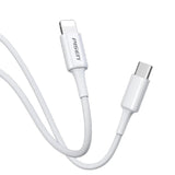 Pisen Mr White Lightning to USB-C PD Fast Charge Cable (1M) White - Support Charge 3A