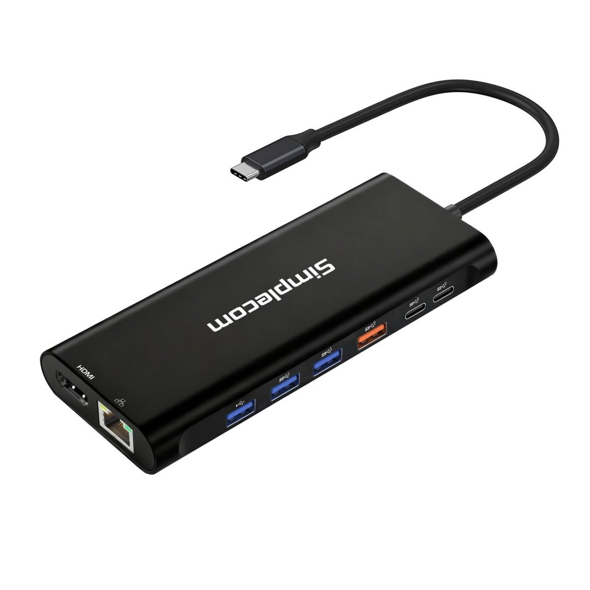Simplecom CHT814 14-in-1 USB-C 4K Triple Display MST Docking Station with Dual HDMI DP
