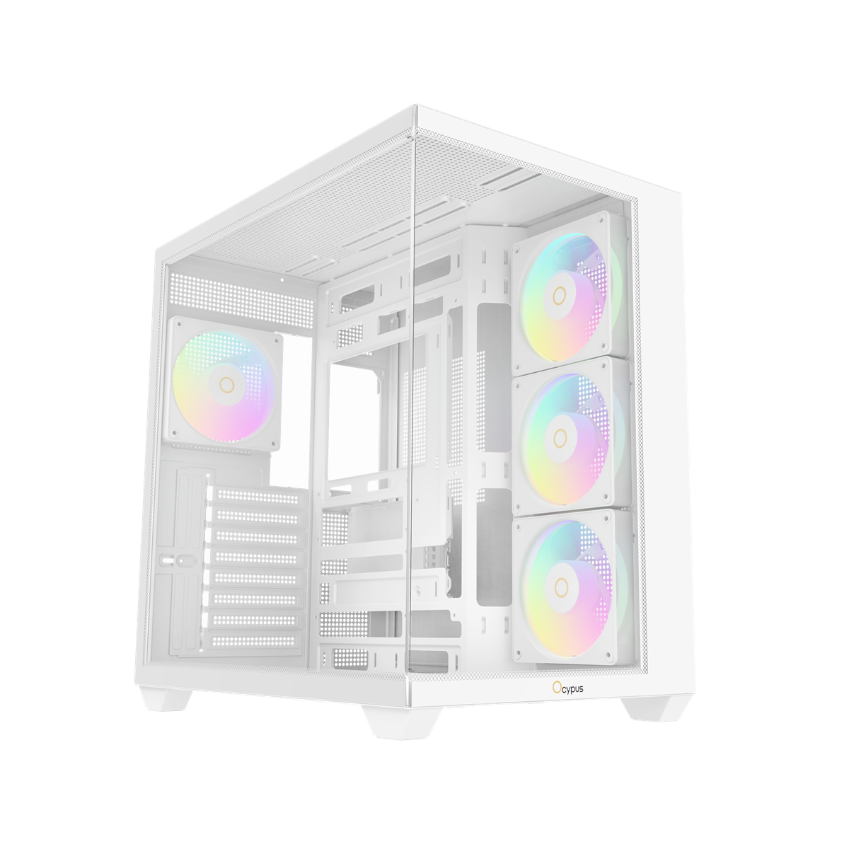 OCYPUS Gamma C74 WHITE ATX case with 4 fans