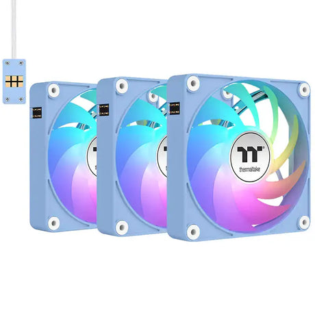 Thermaltake CT140 EX ARGB Standard Blades 140mm PWM Hydrangea Blue Fan - 3 Pack by Thermaltake