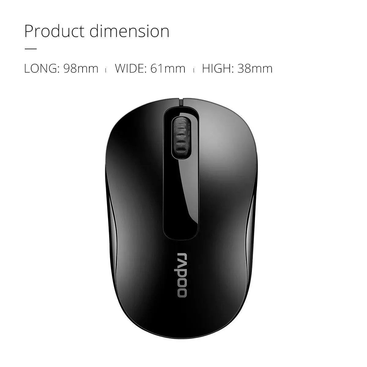 RAPOO M10 PLUS 2.4GHz Wireless Optical Mouse Black by Rapoo