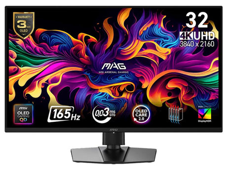 MSI MAG 322UP QD-OLED E16 32" 4K UHD 165Hz FreeSync Gaming Monitor