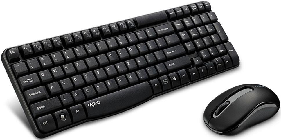 RAPOO X1800S Wireless Keyboard Mouse Combo Black