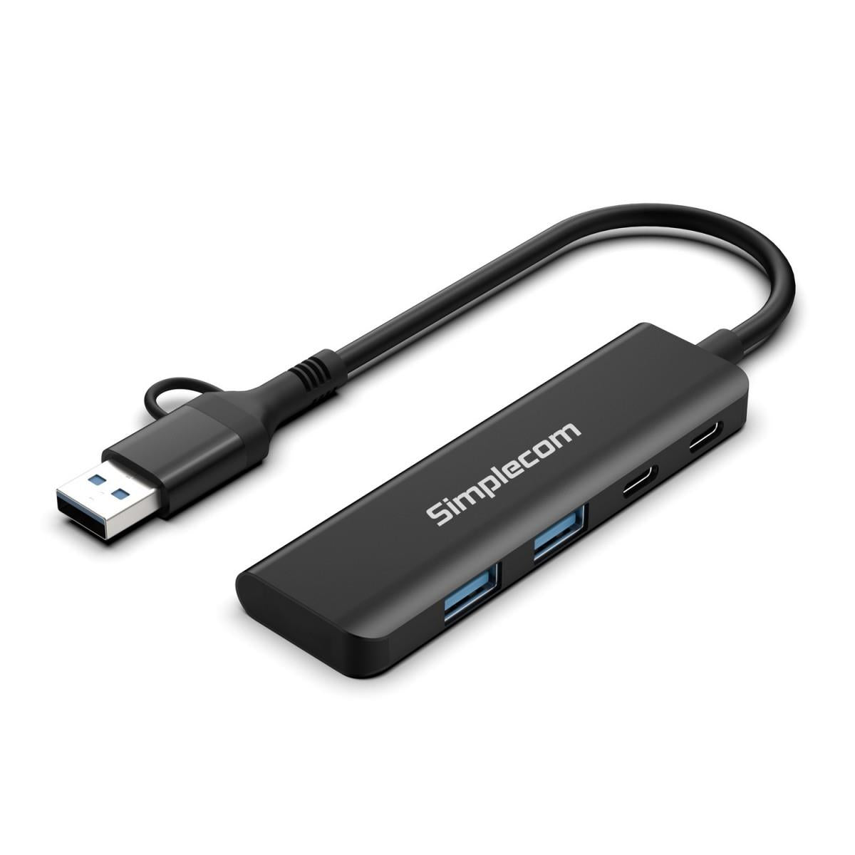 Simplecom CH385 SuperSpeed USB-A and USB-C 4-Port Combo Hub