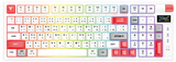 Fantech MK918 Atom Pro97 Hot-Swap Wireless Red Switch Mechanical White Keyboard with Display Screen