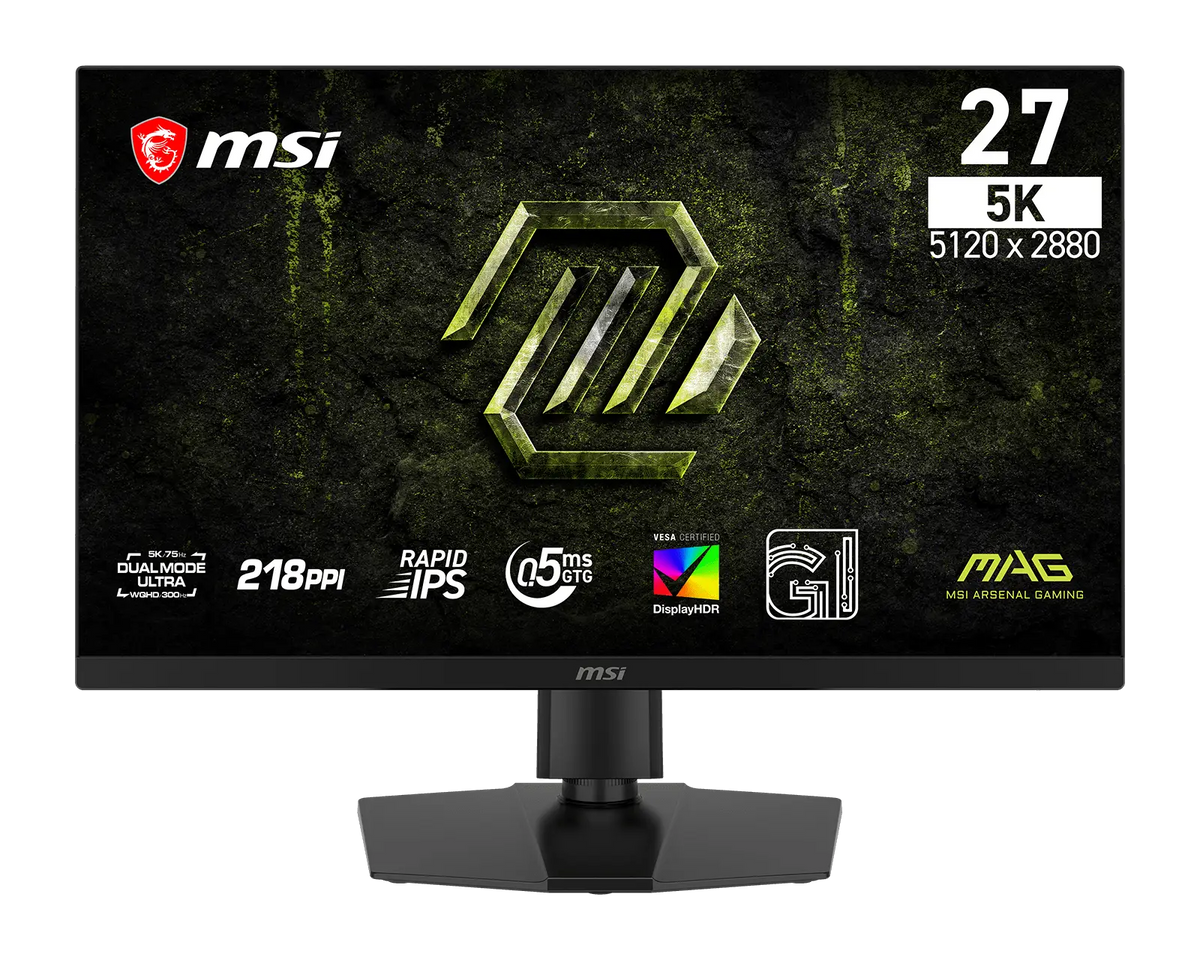 MSI MAG 271KPD7 26.9inch Dual Mode 75Hz/300Hz 5K Rapid IPS Gaming Monitor