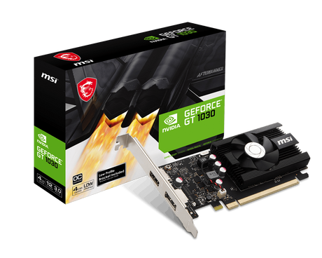 MSI GeForce GT 1030 4GD4 LP OC, 4GB - Electronics > Electronics Accessories > Computer Components > I/O Cards & Adapters > Video Cards & Adapters from MSI
