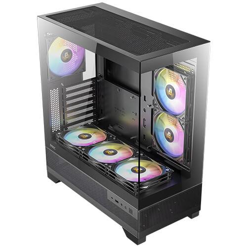 Antec CX700 ARGB Black, ATX, USB Type-C 3.2 Gen 2, Tool Free Panels, Vertical Cooling, 3x 120mm PWM ARGB Fans
