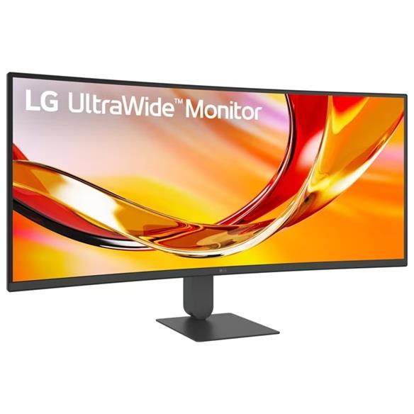 LG 34" UltraWide™ WQHD Curved 144Hz Monitor, 3440x1440, 1800R Curved, sRGB 99%, HDR10, 2xHDMI, DP 1.4, AMD FreeSync™, KVM Switch