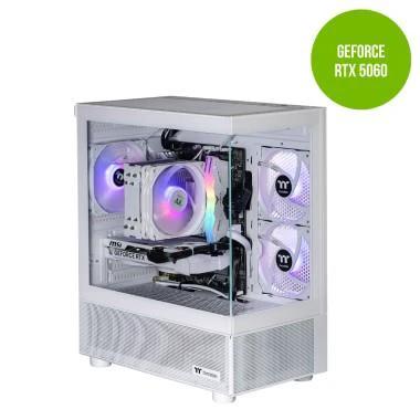 Thermaltake Horizon Elite i5-14400F, 32GB RAM, 1TB SSD, RTX 5060, Windows 11 Home - Snow by Thermaltake