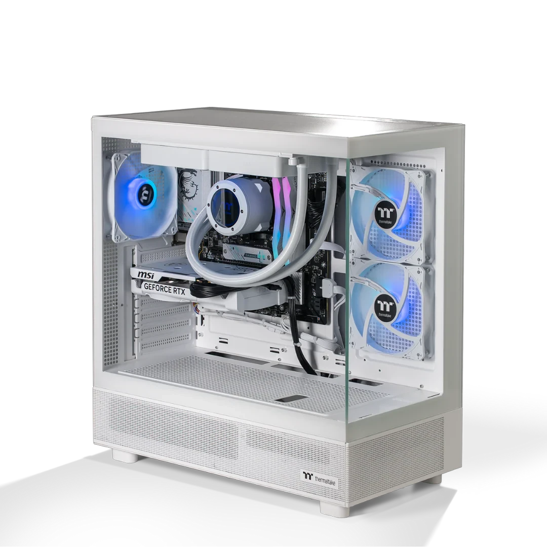 Thermaltake Horizon V2 Ryzen 5 7500F 32GB RTX 5060 1TB SSD 32GB RAM W11H Gaming Desktop PC - Snow by Thermaltake