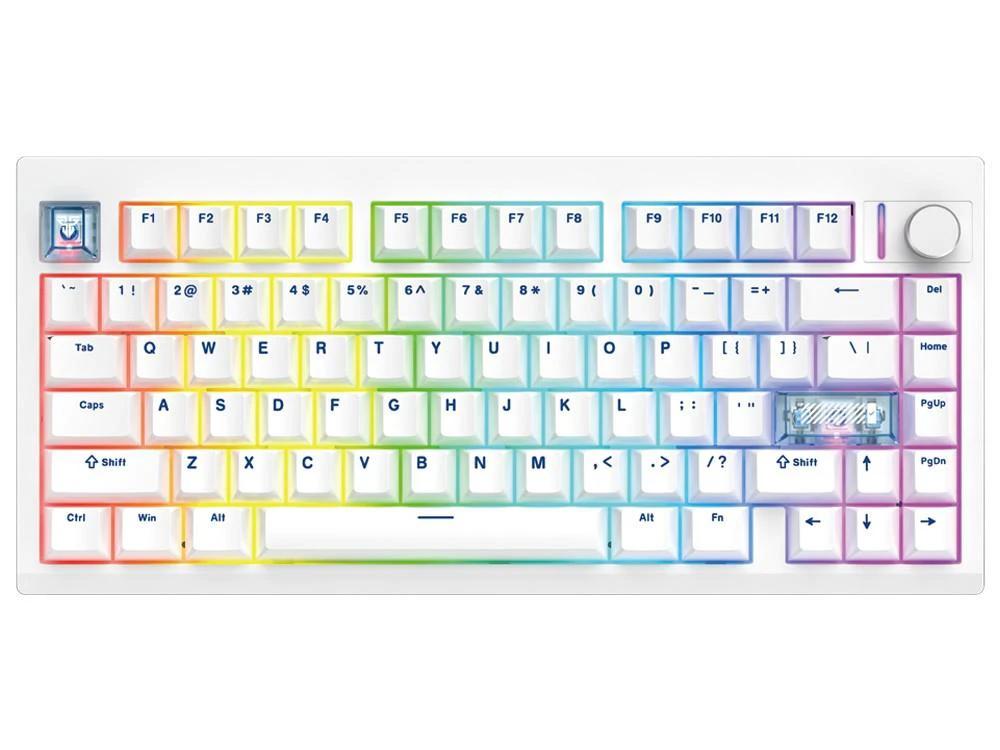 Fantech MAXFIT8 QMK Wireless White Switch Mechanical Keyboard - White by Fantech