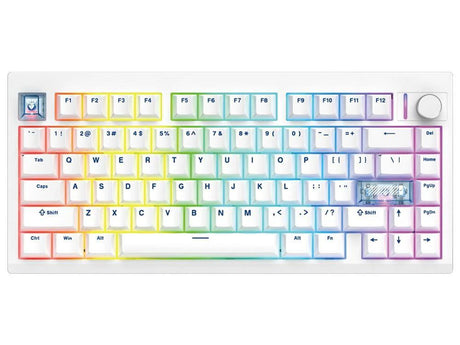 Fantech MAXFIT8 QMK Wireless White Switch Mechanical Keyboard - White by Fantech