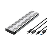 Oxhorn USB-C 3.2 Gen 2 M.2 NVMe SSD Enclosure Silver by OXHORN