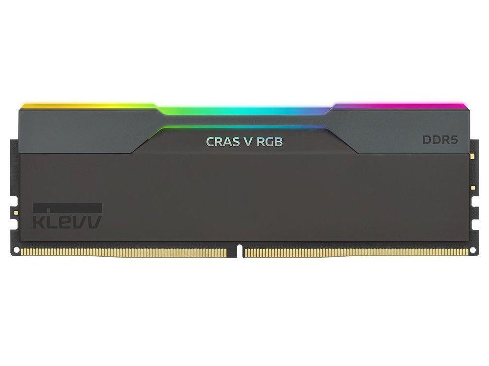 Klevv CRAS V RGB 32GB (2 x 16GB) DDR5 6000MHz CL30 Desktop Memory - Obsidian Black