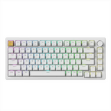 Keychron J2 QMK Wireless RGB Hot-Swappable Apex Super Brown Switch 75% Mechanical Keyboard - White by Keychron